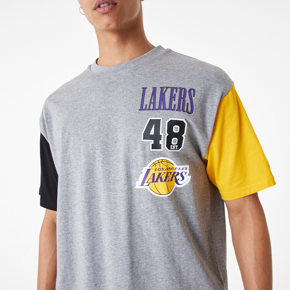 Purple New Era NBA LA Lakers Cut & Sew T-Shirt