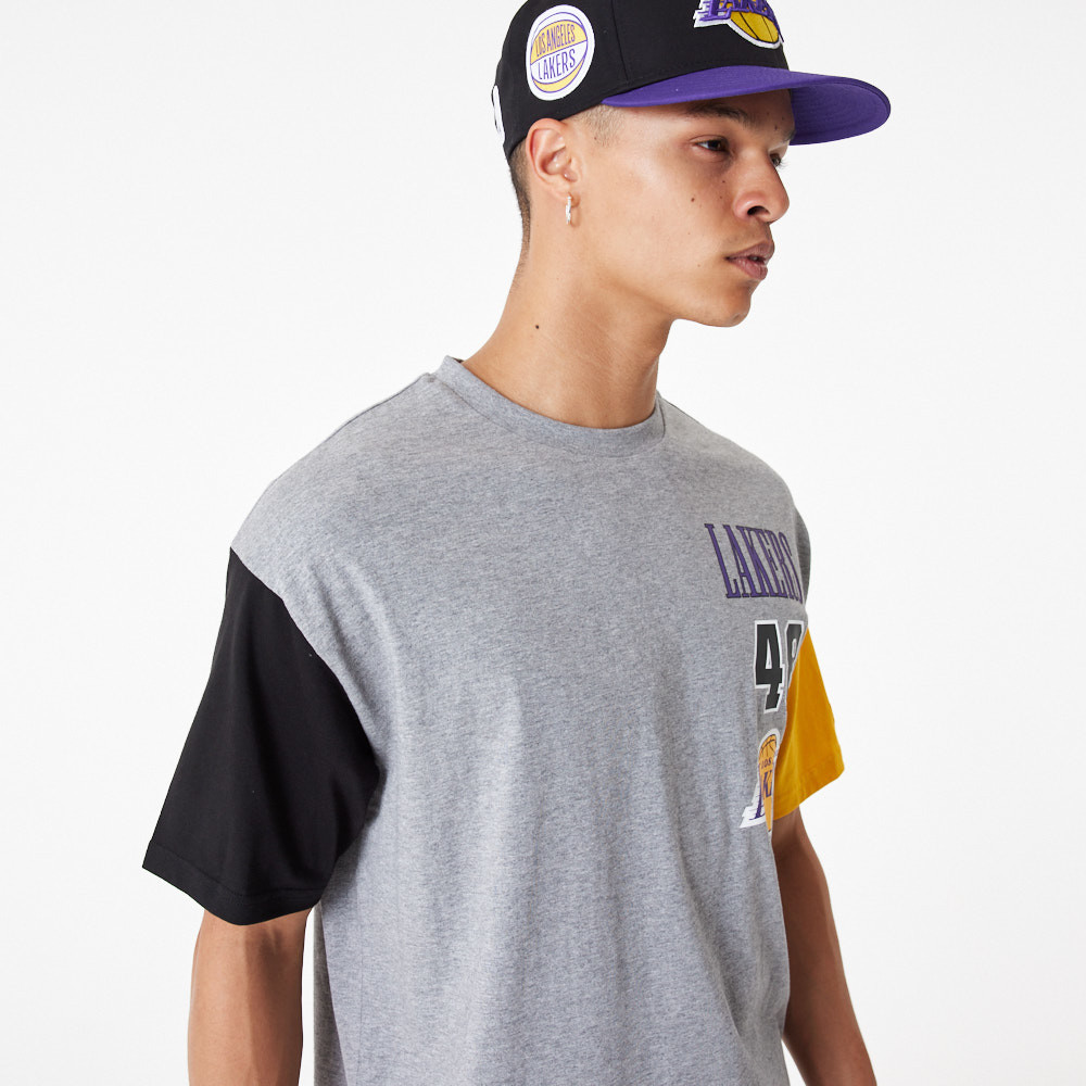 Purple New Era NBA LA Lakers Cut & Sew T-Shirt